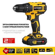 Дрель-шуруповерт Steher CD-200-2 (с 2-мя АКБ, кейс) Дрель-шуруповерт Steher CD-200-2 (с 2-мя АКБ, кейс)