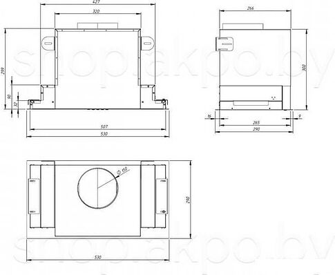 Кухонная вытяжка Akpo Neva Glass 60 WK-10 (черное стекло/нержавеющая сталь)