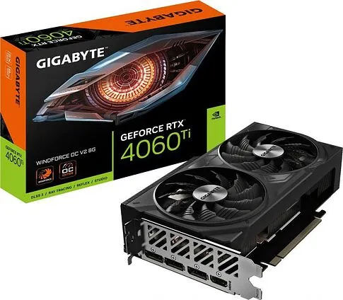 Видеокарта Gigabyte GeForce RTX 4060 Ti Windforce OC V2 8G GV-N406TWF2OCV2-8GD