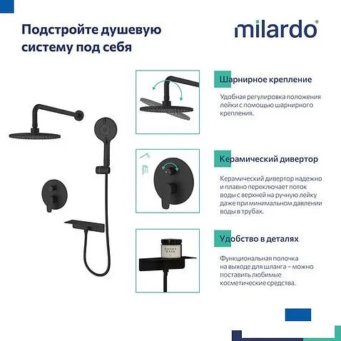 Душевая система  IDDIS Rora RORBL02M67