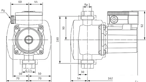 Циркуляционный насос Wilo TOP-Z 25/6 (3~400 V, PN 10, Inox)