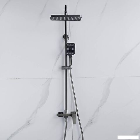 Душевая система  Shevanik S4436T (оружейная сталь)