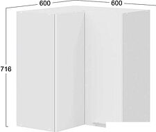 Шкаф навесной Трия Габриэлла 1В6УП (белый/сноу)