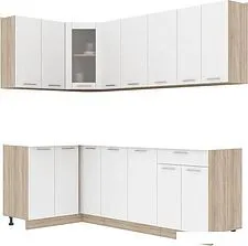 Готовая кухня Интерлиния Мила 12x23 без столешницы (белый платинум) Готовая кухня Интерлиния Мила 12x23 без столешницы (белый платинум)