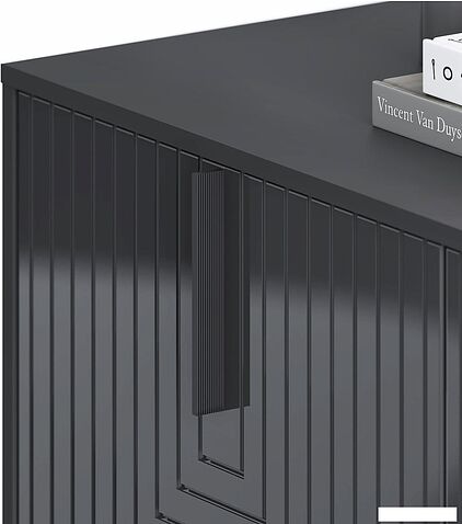 Тумба Involux Неаполь 212T100 (графит/черный глянец/черный)