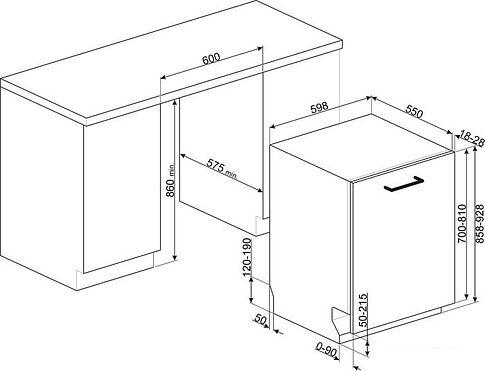 Посудомоечная машина Smeg STL323BQLH