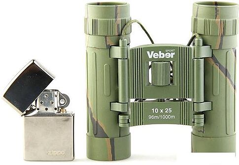 Бинокль Veber БН 10x25 Sport камуфляж