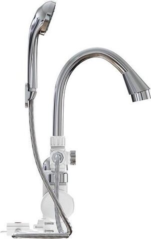 Проточный электрический водонагреватель кран+душ Mixline WH-004 (белый)