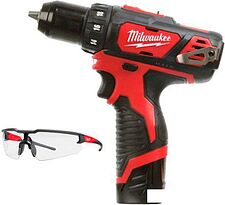 Дрель-шуруповерт Milwaukee M12BDD-202С 4933441915P763 (с 2-мя АКБ, кейс)