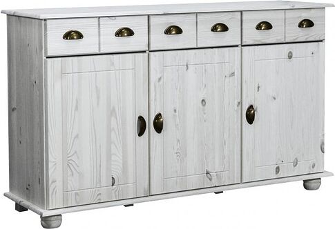 Комод Диприз 3 дверки 3 ящика Д.1281.1 (белый воск)