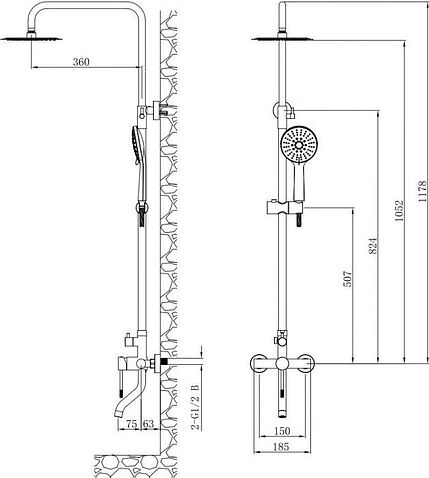 Душевая система  Esko VST3000S