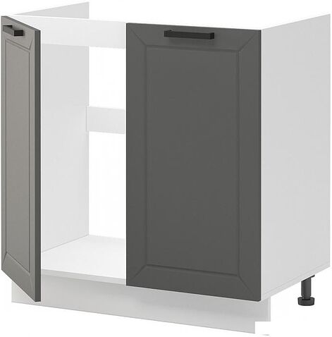 Шкаф напольный Mio Tesoro Альфа ШНМ 800 (белый/холст вулкан)