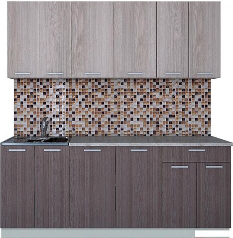 Кухня Интерлиния Мила Лайт 2.0-60 (ясень светлый/ясень темный)