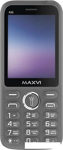 Кнопочный телефон Maxvi K32 (серый)