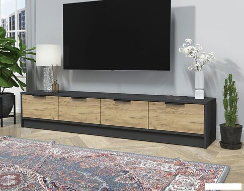 Тумба Интерлиния ТВ Концепт КТ-ТВ4-35 (дуб золотой/антрацит)