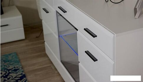 Комод Империал Йорк 2д1в2ящ (белый жемчуг-белый глянец)