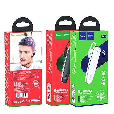 Bluetooth гарнитура Hoco E49 Young (черный)