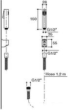 Гигиенический душ Jacob Delafon Cuff E98100-CP