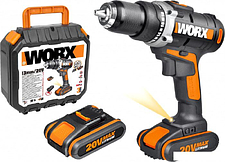Дрель-шуруповерт Worx WX183.1 (с 2-мя АКБ, кейс)