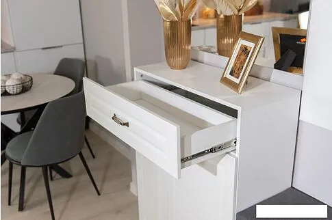 Тумба Империал Лацио 2д 1ящ (белое дерево/ручка бронза)