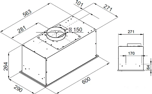 Кухонная вытяжка KUPPERSBERG Ibox 60 B