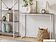 Консольный стол LoftyHome Мальборк 1627936 (смоук, с белым основанием)