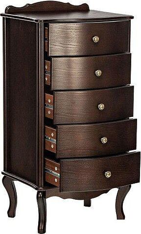 Комод Импэкс Leset Беатрис узкий 5 ящиков (орех/матовый лак)