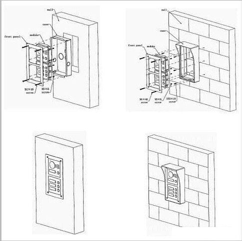 Аксессуар Dahua VTOF002 металлическая рамка для 2-х модулей Dahua