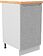 Шкаф напольный ДСВ Тренто С 450 левый (серый/белый)