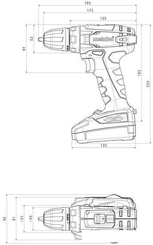 Дрель-шуруповерт Metabo BS 14.4 602206550 (с 2-мя АКБ, кейс)