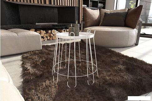 Журнальный столик Sheffilton SHT-CT6 (белый муар)