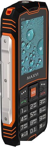 Телефон Maxvi R10 (черный/оранжевый)