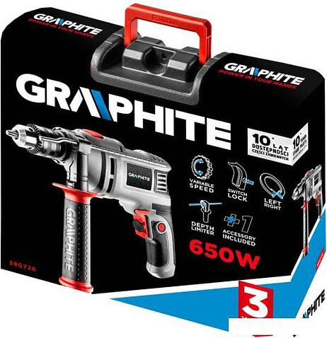 Ударная дрель GRAPHITE 58G726