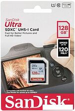 Карта памяти SanDisk Ultra SDXC SDSDUN4-128G-GN6IN 128GB