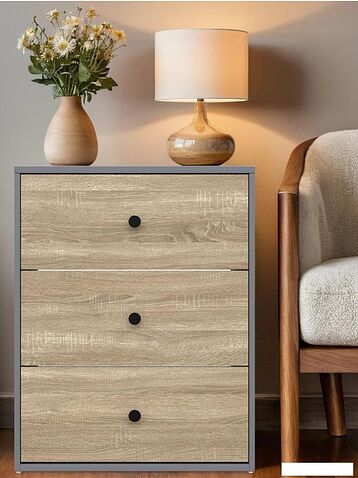 Тумба Mio Tesoro Мини 3 ящика 2.07.03.060.13 (серый/сонома)