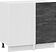 Шкаф напольный Трия Детройт 1Н9У (белый/угольный камень)
