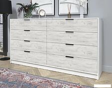 Комод Интерлиния Концепт КТ-К197 (дуб белый/белый платинум)