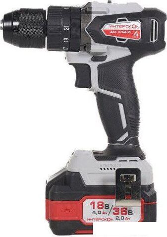 Ударная дрель-шуруповерт Интерскол ДАУ-13/36В 50 850.2.2.70 (с 2-мя АКБ, кейс)