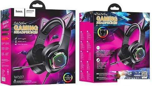 Наушники Hoco W107 (призрачный кот)