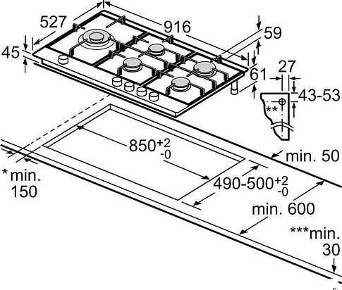 Варочная панель Bosch PRS9A6H40