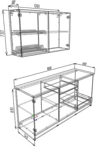 Готовая кухня ЭлиГард Urban 1.8 (белый)