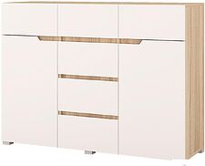 Комод Горизонт Анталия 1200 (дуб сонома-белый софт)