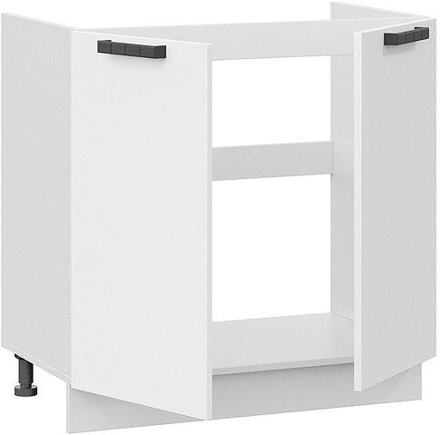 Шкаф напольный Трия Детройт 1Н8М исп.2 (белый/белый глянец)