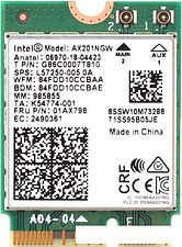 Wi-Fi/Bluetooth адаптер Intel AX201NGWGNVW