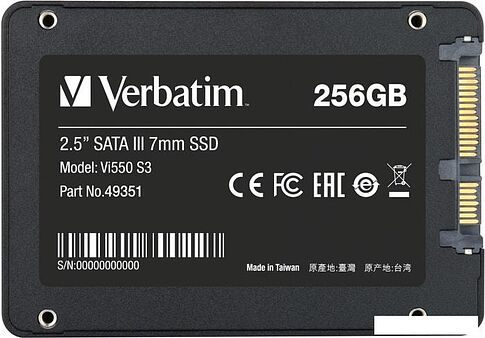 SSD Verbatim Vi550 S3 256GB 49351