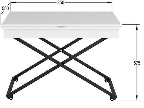 Стол-трансформер Калифорния мебель Андрэ Loft (белый)