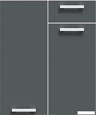 Готовая кухня Интерлиния Мила Лайт 3.3-ПМ1-2 (бетон/антрацит/опал светлый)