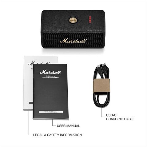 Беспроводная колонка Marshall Emberton III (черный/латунь)
