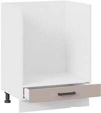 Шкаф напольный Трия Лорас 1Н6Б (белый/холст латте)