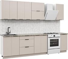 Готовая кухня Mio Tesoro Софти-220 без столешницы (белый/кашемир)